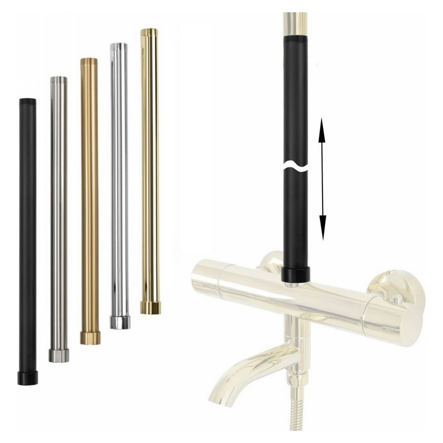 REA-K0891-Forlængerstang til bruse- og badesæt 51,5 cm børstet guld