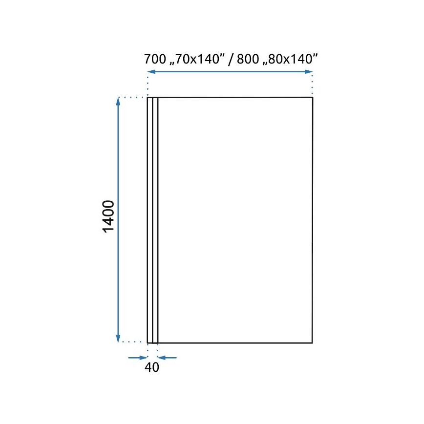 REA-K7390 - Badekarsvæg LAGOS 140x80 cm sort/klart glas