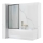 REA-K7632 - Flytbar badekarsafskærmning LAGOS 140x70 cm sort/klar
