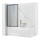 REA-K7633 - Bevægelig brusevæg til badekar LAGOS 140x80 cm sort/klart glas