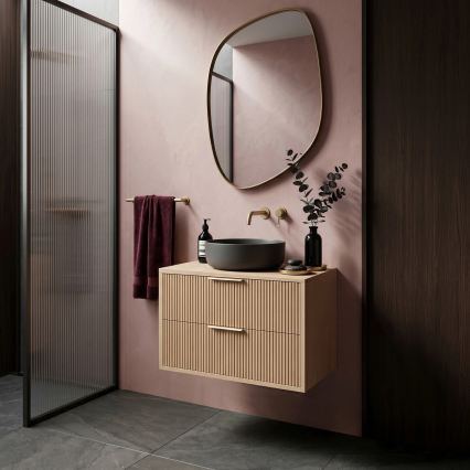 REA-M0408 - Væghængt underskab til håndvask MONO 60x47 cm beige