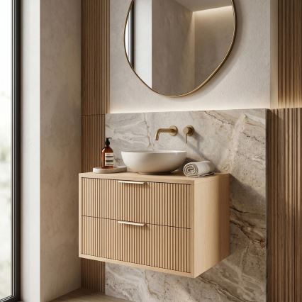 REA-M0408 - Væghængt underskab til håndvask MONO 60x47 cm beige