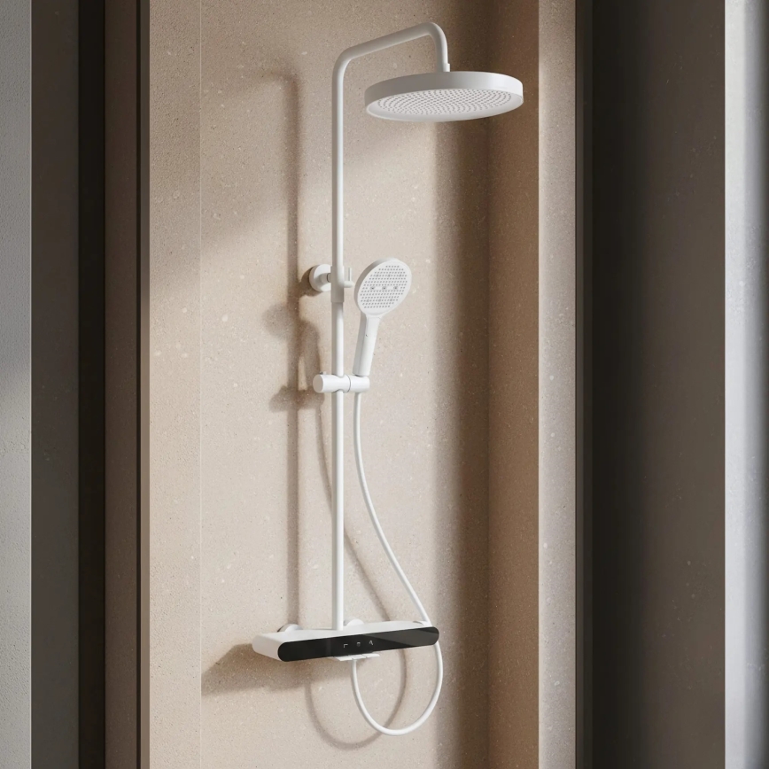 REA-P0353 - Brusesæt FAREL med blandingsbatteri, mat hvid