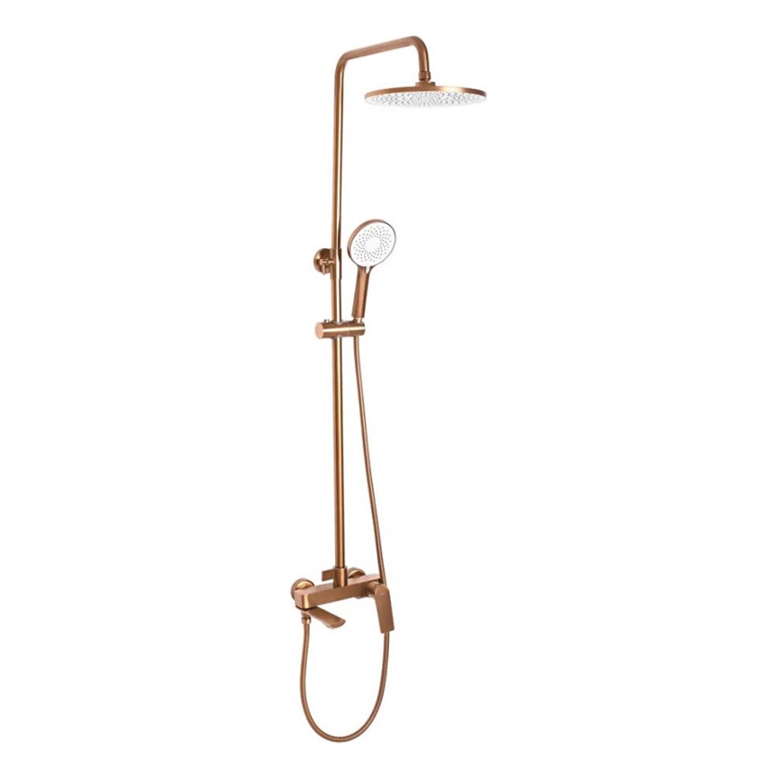 REA-P2418 - Brusesæt med AVALON-brusebatteri i børstet kobber