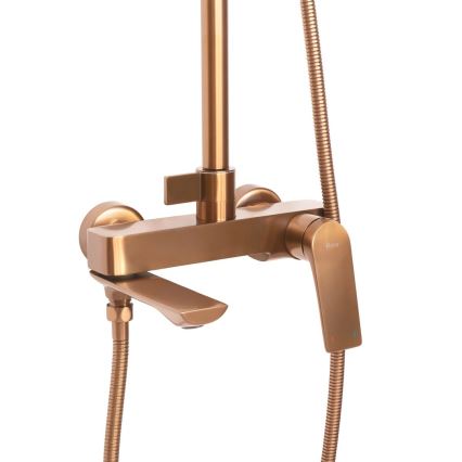 REA-P2418 - Brusesæt med AVALON-brusebatteri i børstet kobber