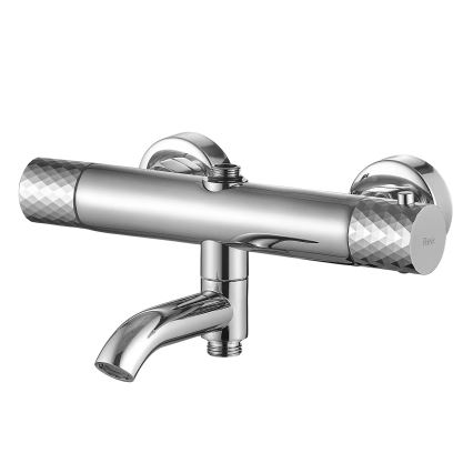 REA-P5961 - Brusesæt med termostatisk blandingsbatteri LUNGO DIAMOND, poleret krom