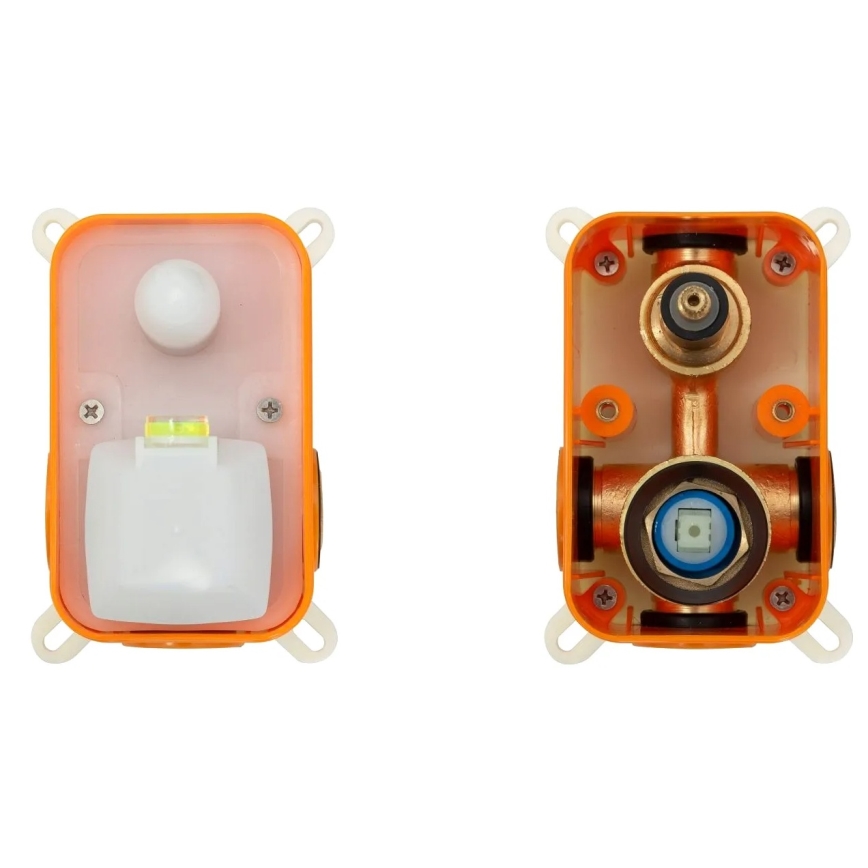 REA-P6609 - Brusesæt med termostatisk indbygningsbatteri LUNGO, børstet guld