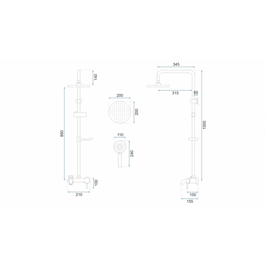 REA-P7005 - LUIS brusersæt, mat sort