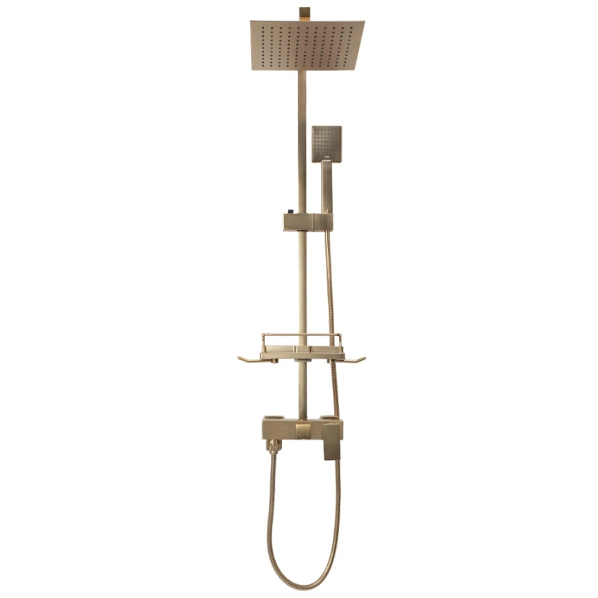 REA-P7050 - Brusesæt med blandingsbatteri JACK, børstet guld