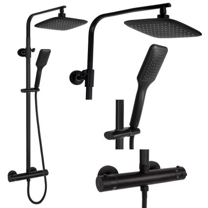 REA-P7101 - Brusesæt med termostatisk armatur TOM mat sort