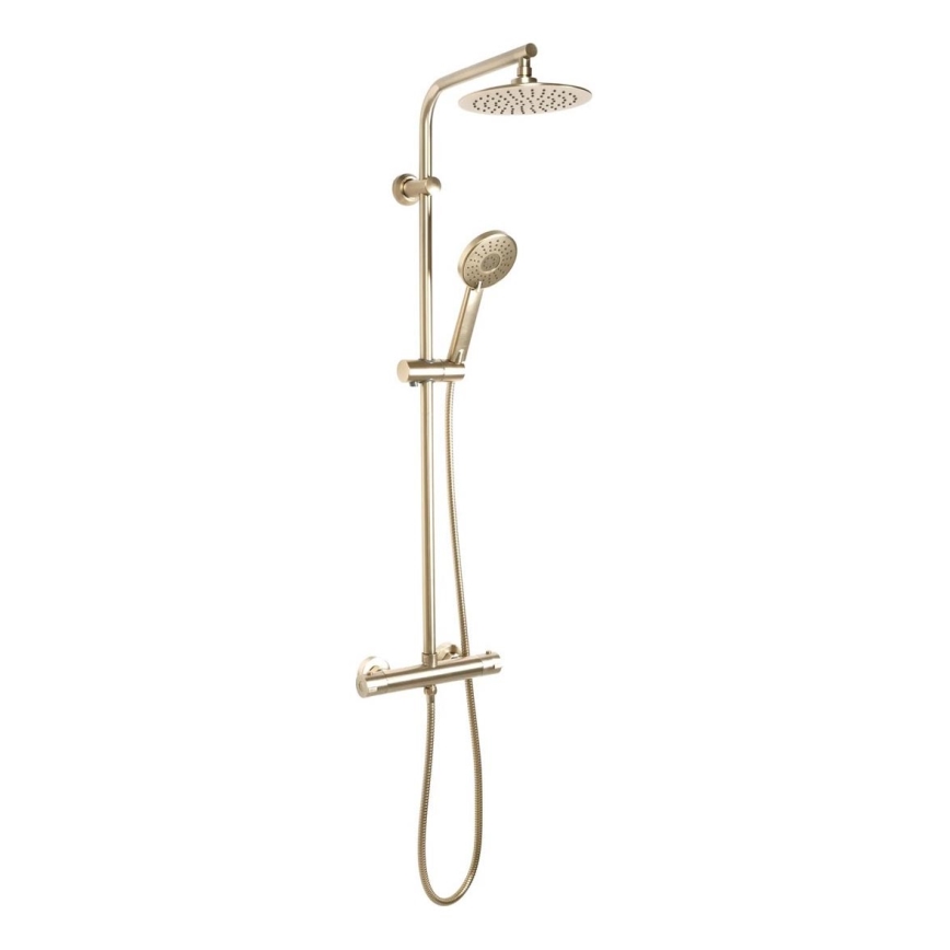 REA-P8413 - Brusesæt med termostatisk armatur BLISS, børstet guld