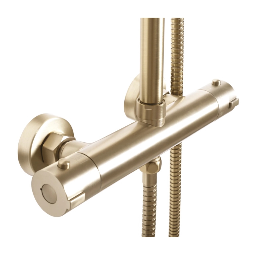 REA-P8413 - Brusesæt med termostatisk armatur BLISS, børstet guld