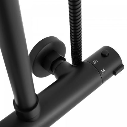 REA-P8804 - Brusesæt med termostatarmatur BLISS, mat sort