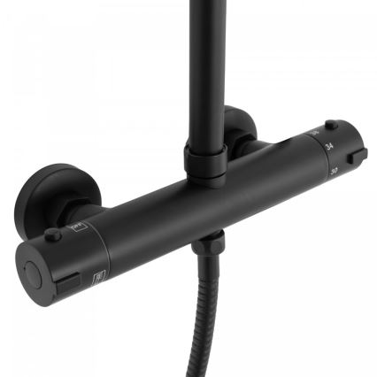 REA-P8804 - Brusesæt med termostatarmatur BLISS, mat sort