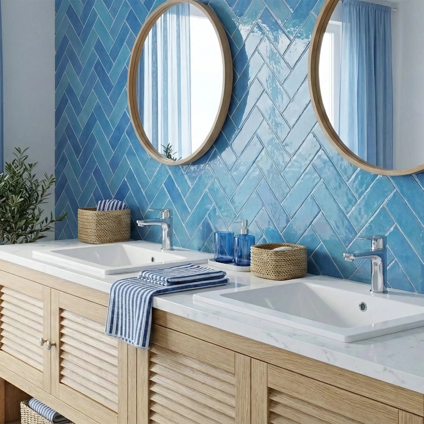 REA-U0040 - Nedfældet håndvask DAFNE 46,5x76 cm keramik/blank hvid