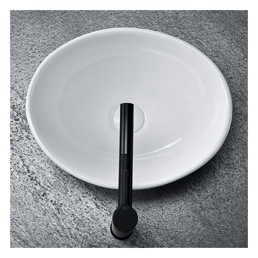 REA-U0133 - Håndvask til bordplade SOFIA 34,5x41 cm keramisk/højglans hvid