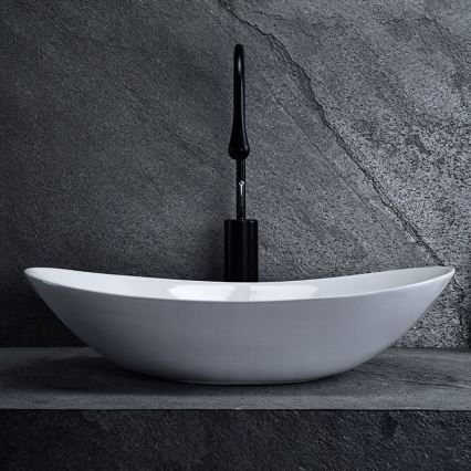 REA-U0441 - Håndvask til bordplade ROYAL 35,5x61,5 cm keramik/højglans hvid