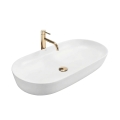 REA-U0563 - Servant til bordplade CLEO 41x81 cm keramik/højglans hvid