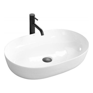 REA-U0563 - Servant til bordplade CLEO 41x81 cm keramik/højglans hvid