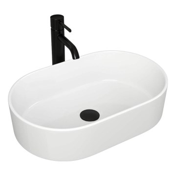 REA-U0600 - Håndvask til bordplade ALMA 36x57 cm keramik/blank hvid