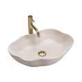 REA-U0617 - Håndvask til bordplade PEARL 38x50,5 cm keramik/beige/stenlook
