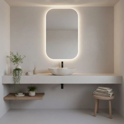 REA-U0617 - Håndvask til bordplade PEARL 38x50,5 cm keramik/beige/stenlook