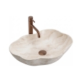 REA-U0619 - Håndvask til bordplade PEARL 38x50,5 cm keramik/beige
