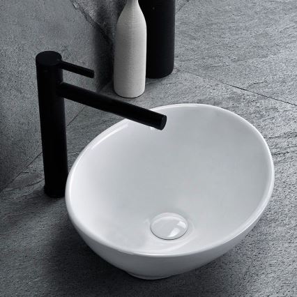 REA-U0623 - SOFIA MINI håndvask til bordplade 27x34 cm keramik/højglans hvid