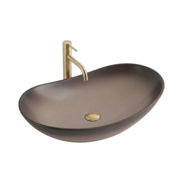 REA-U0626 - Håndvask til bordplade ROYAL 36x62 cm keramisk/brun