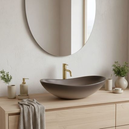 REA-U0626 - Håndvask til bordplade ROYAL 36x62 cm keramisk/brun