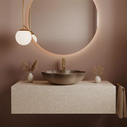 REA-U0629 - PEARL bordpladevask 38x50,5 cm keramik/brun