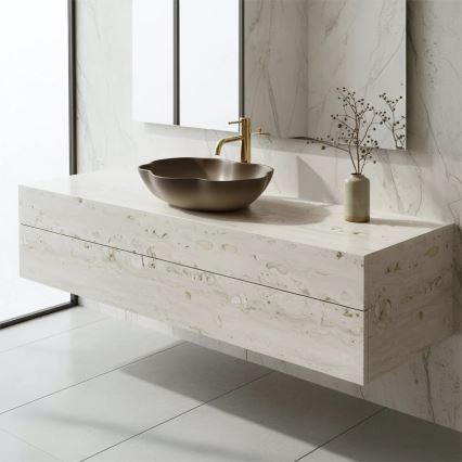 REA-U0629 - PEARL bordpladevask 38x50,5 cm keramik/brun