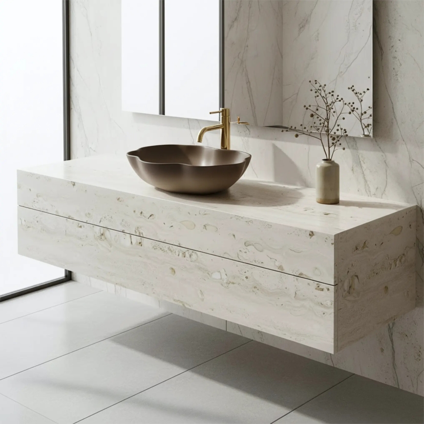 REA-U0629 - PEARL bordpladevask 38x50,5 cm keramik/brun