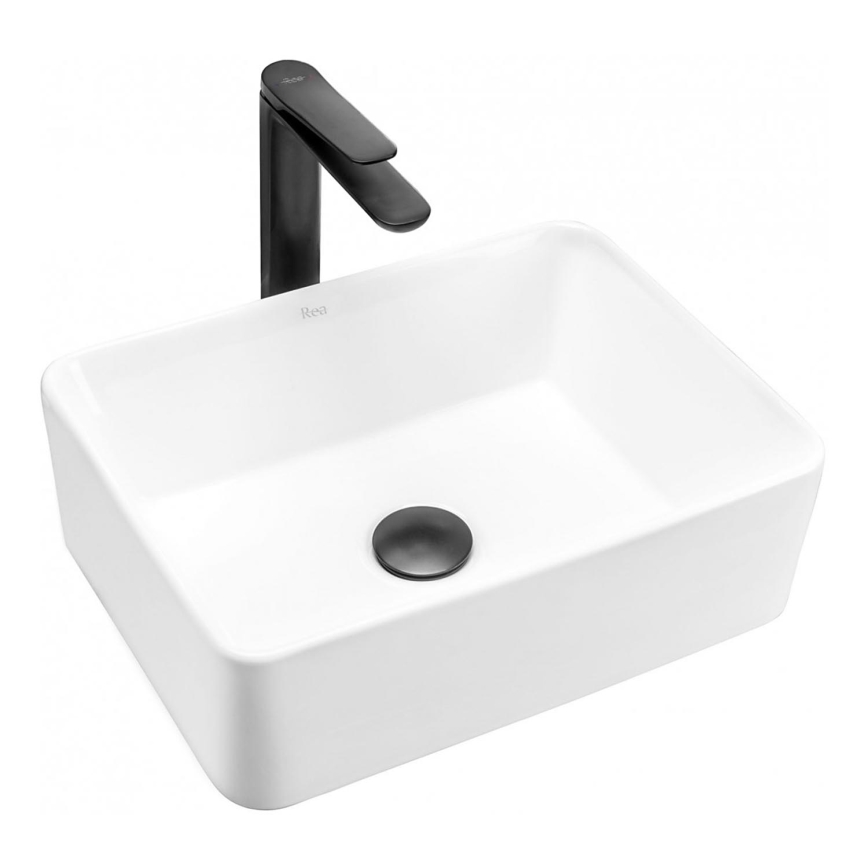 REA-U0952 - Vask til bordplade ANITA MINI 31x41 cm keramik/højglans hvid