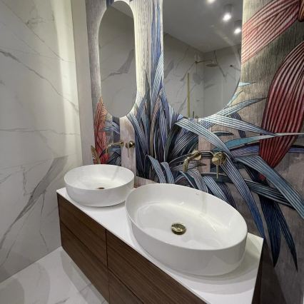 REA-U1223 - Håndvask til bordplade QUEEN 41,5x55 cm keramik/blank hvid