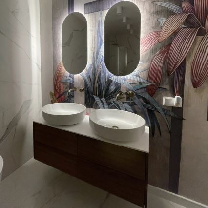 REA-U1223 - Håndvask til bordplade QUEEN 41,5x55 cm keramik/blank hvid