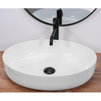 REA-U1223 - Håndvask til bordplade QUEEN 41,5x55 cm keramik/blank hvid