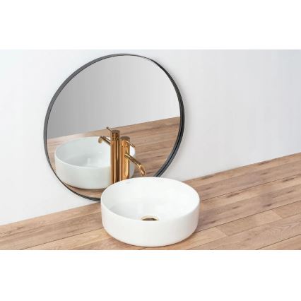 REA-U18918 - Vask til bordplade SAMI, Ø 36 cm, keramik, blank hvid