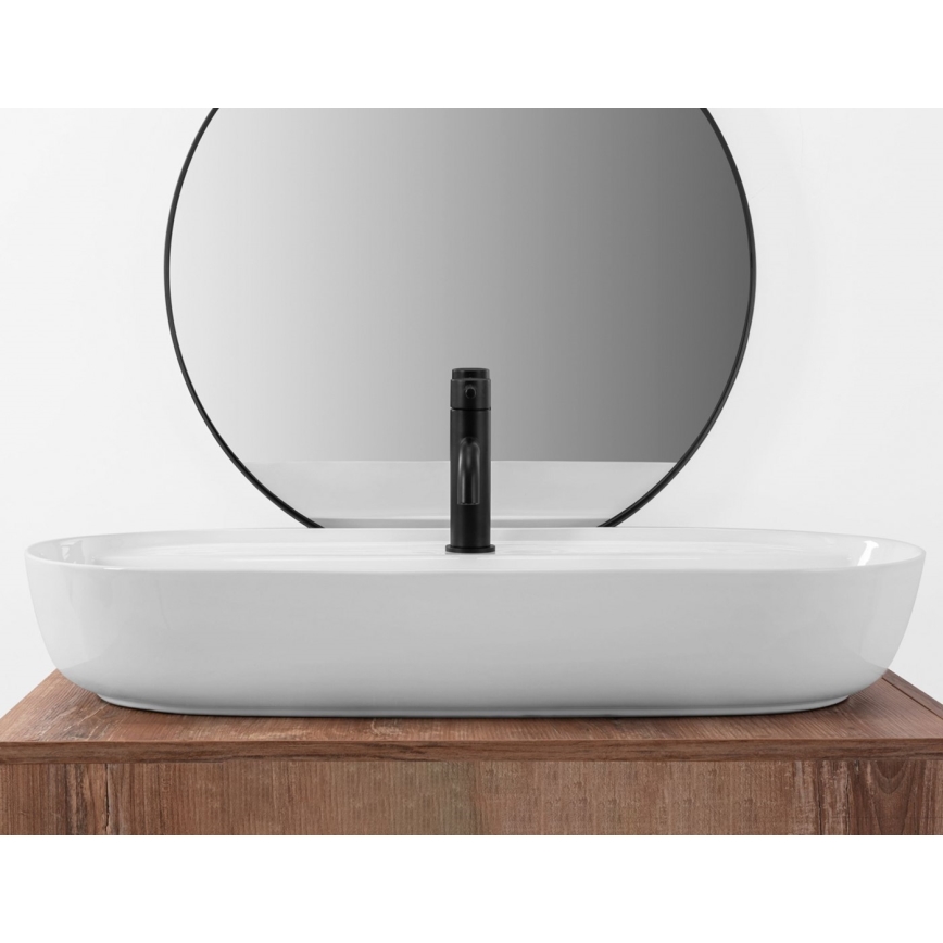 REA-U2541 - Håndvask til bordplade AURA 41x81 cm keramik/blank hvid