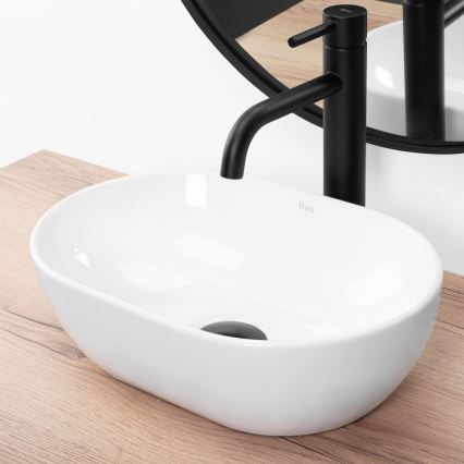 REA-U3322 - Håndvask til bordplade AMELIA MINI 26x38 cm keramik/højglans hvid