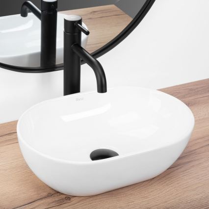 REA-U3322 - Håndvask til bordplade AMELIA MINI 26x38 cm keramik/højglans hvid