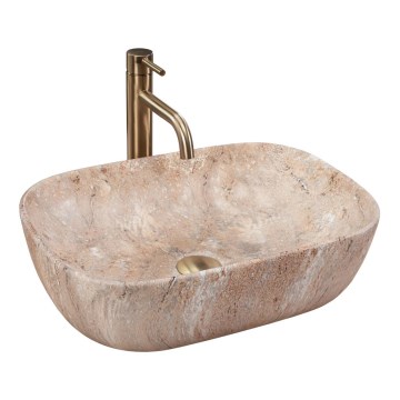 REA-U3323 - Håndvask til bordplade BELINDA 33,5x46,5 cm i keramik med steneffekt