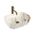 REA-U3601 - Vask til bordplade BELINDA 33x46,5 cm keramik/beige/stenlook