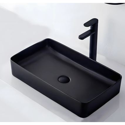 REA-U3690 - Håndvask til bordplade DENIS 35x61 cm keramik/mat sort