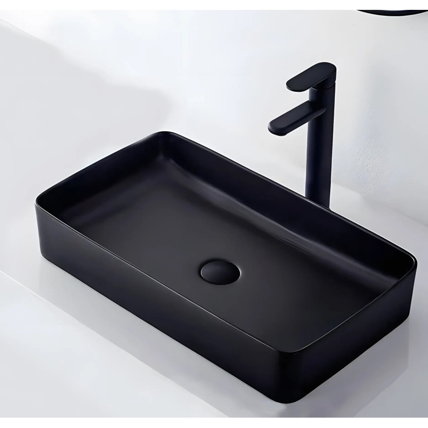 REA-U3690 - Håndvask til bordplade DENIS 35x61 cm keramik/mat sort