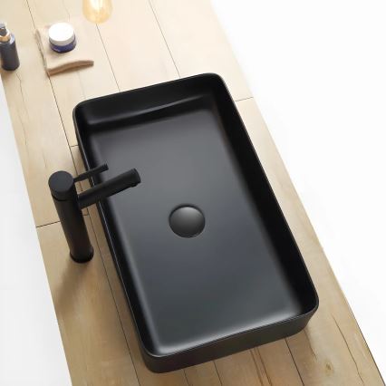 REA-U3690 - Håndvask til bordplade DENIS 35x61 cm keramik/mat sort