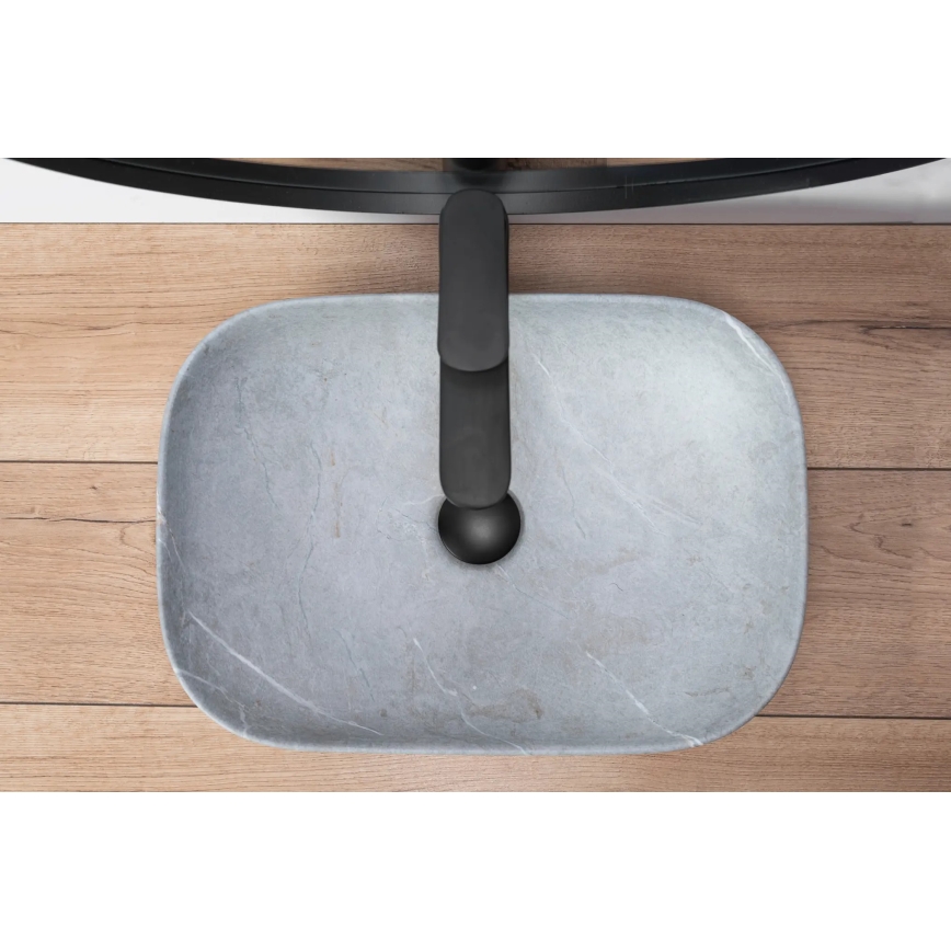 REA-U3801 - Vask til bordplade LIVIA 33,5x46,5 cm keramik/grå/stenlook