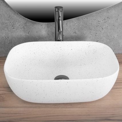 REA-U4001 - Håndvask til bordplade BELINDA 33,5x46,5 cm keramik/mat hvid