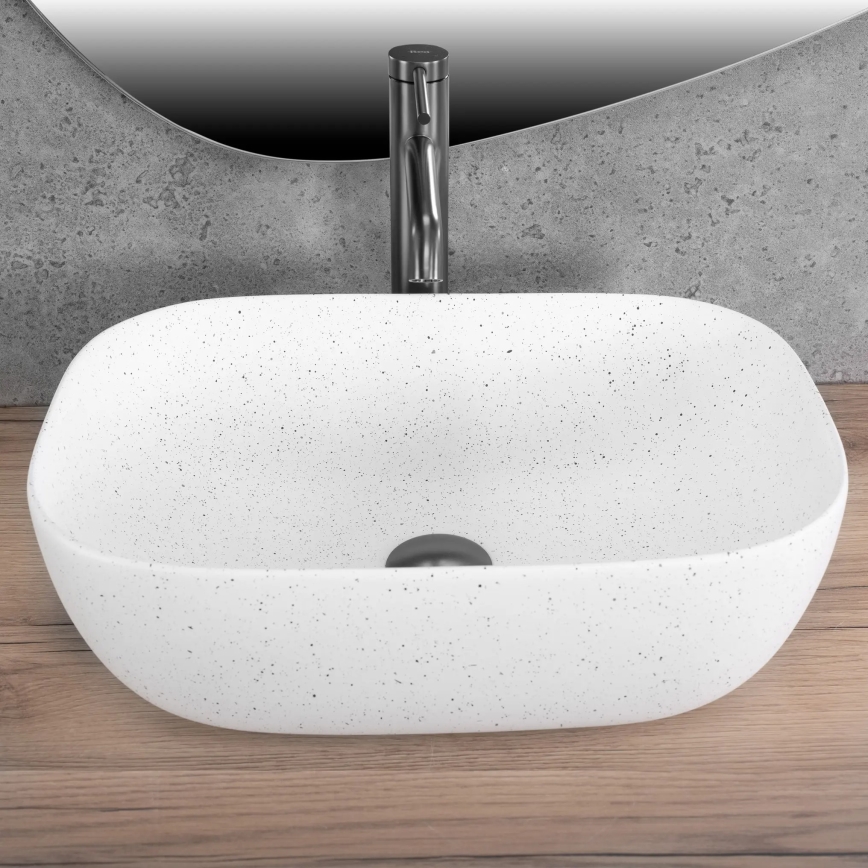 REA-U4001 - Håndvask til bordplade BELINDA 33,5x46,5 cm keramik/mat hvid