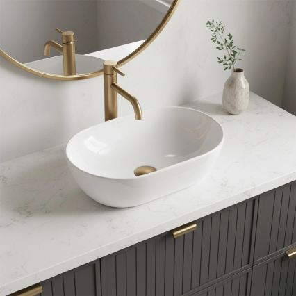REA-U4330 - Pålægsvask AMELIA 31x45 cm keramik/højglans hvid